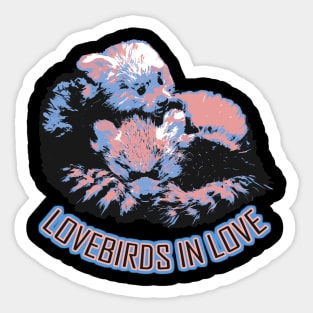 two lovebirds in love Sticker